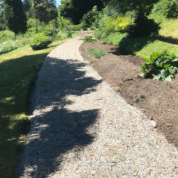 Pose de gravier blanc pour allée-chemin Outreau